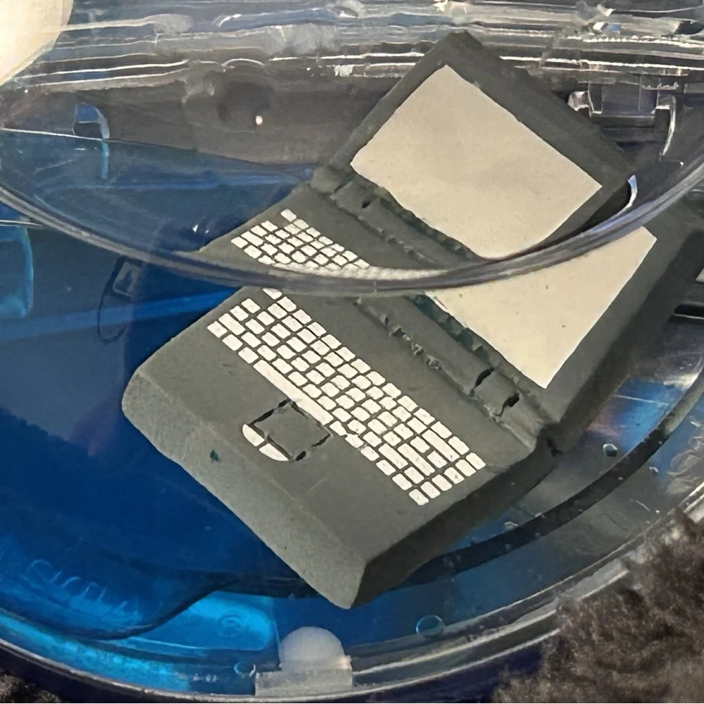 Awesome “Aqua Mouse” with Tiny Floating Laptop, Y2K Advertising -Not Tested-